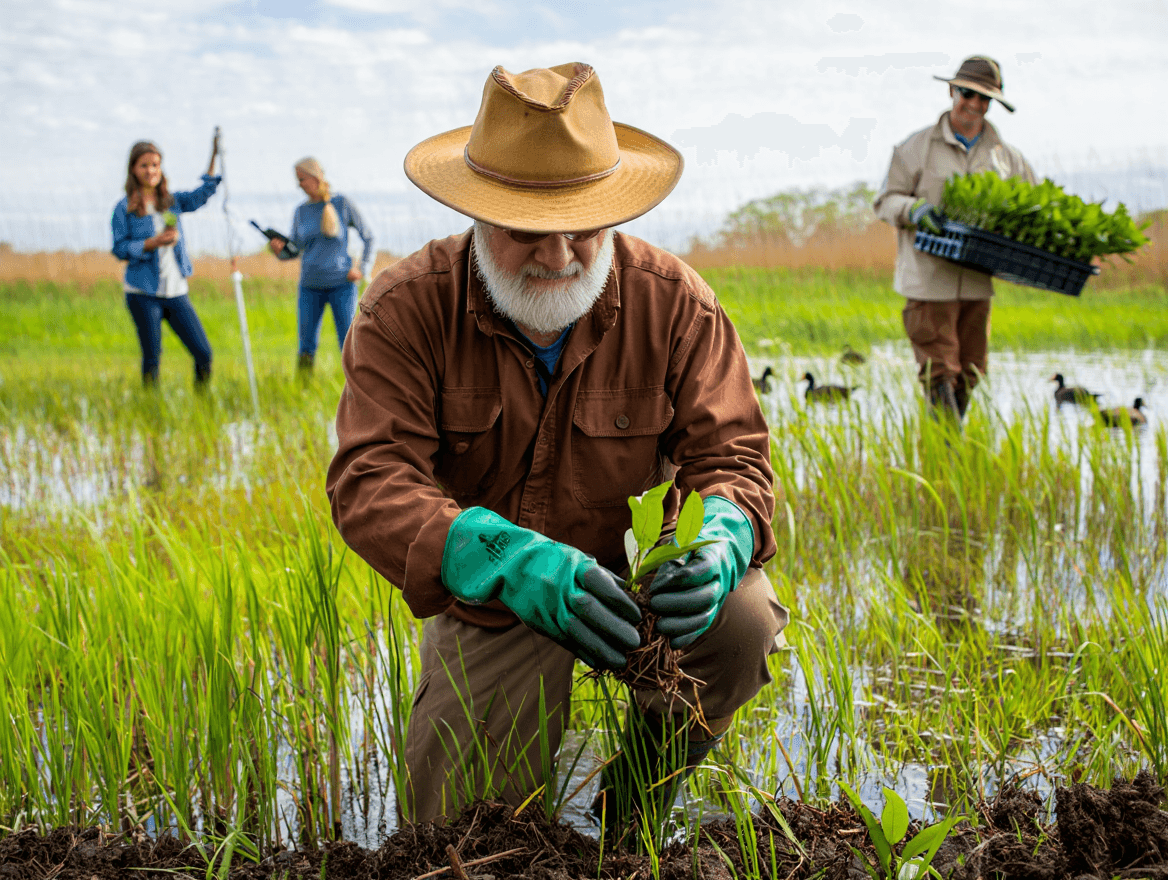 Wetland Restoration - Identify priority areas for wetland restoration and monitor progress over time.
